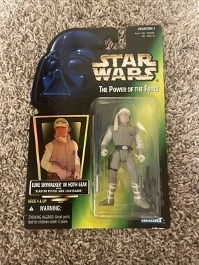 Star Wars Luke Skywalker in Hoth Gear Figure Esb Potf Potf2 Green Card Holo New